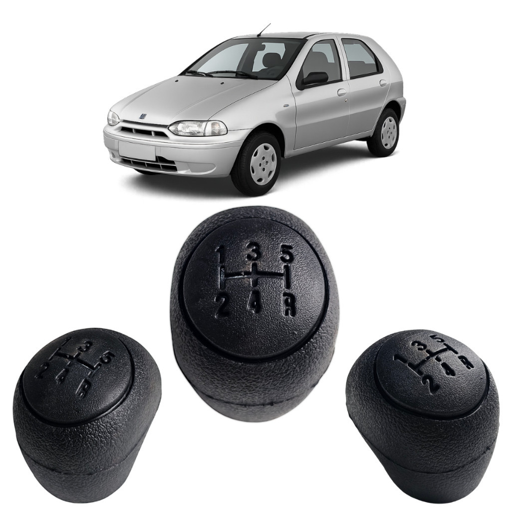 Manopla de Câmbio Preta Palio Fire 2001 a 2003 – Bola de Câmbio Fiat 5 Marchas