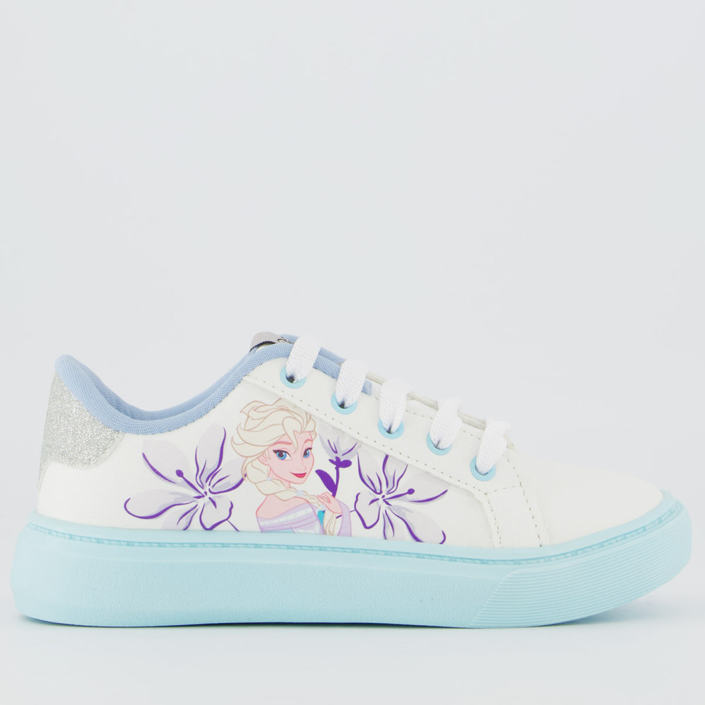 Tênis Disney Frozen Elsa Classic Infantil Branco