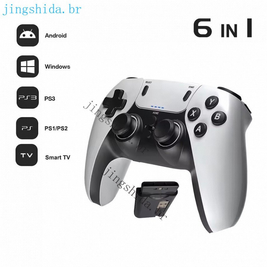 Imagem Controlador De Jogos Sem Fio Para PS1 PS2 PS3 PC Android Videogame Console Portátil Entretenimento Gamepad
