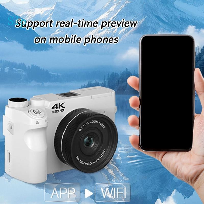 Câmera Portátil Espelho Slp 4K 75MP Lente Dupla 18X 9 Modos Compatibilidade Removível Para Smartphone