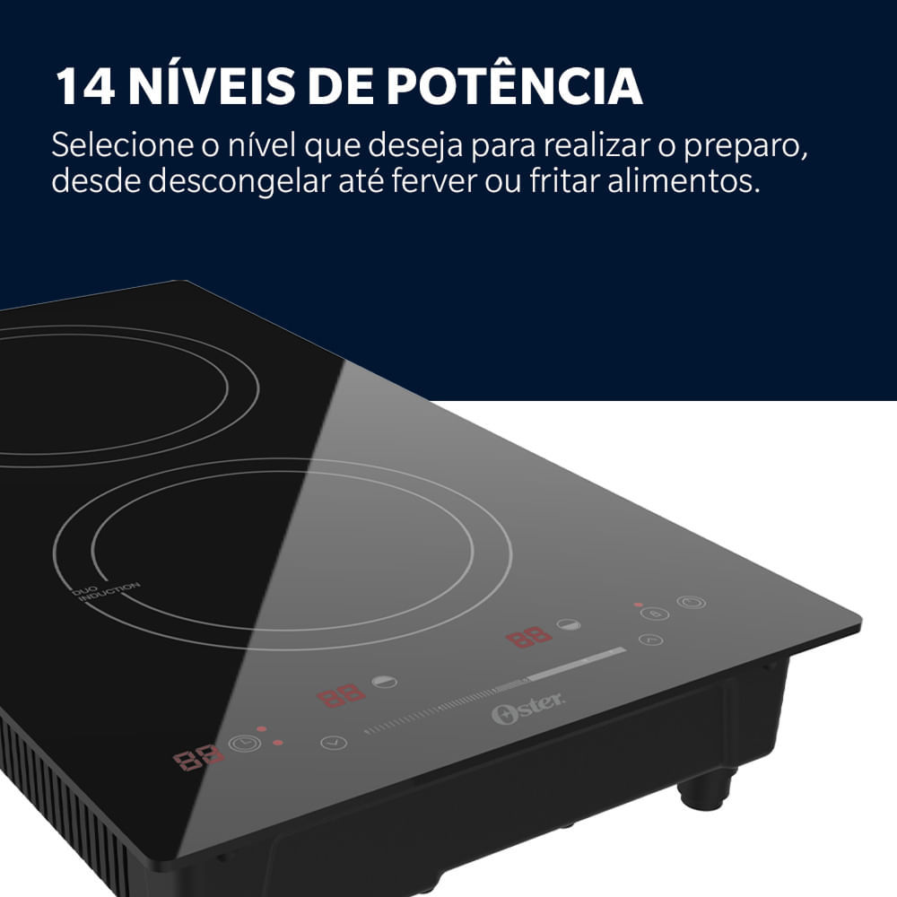 Cooktop de Indução 2 Bocas Oster Touch Screen 2 em 1 · foto 2