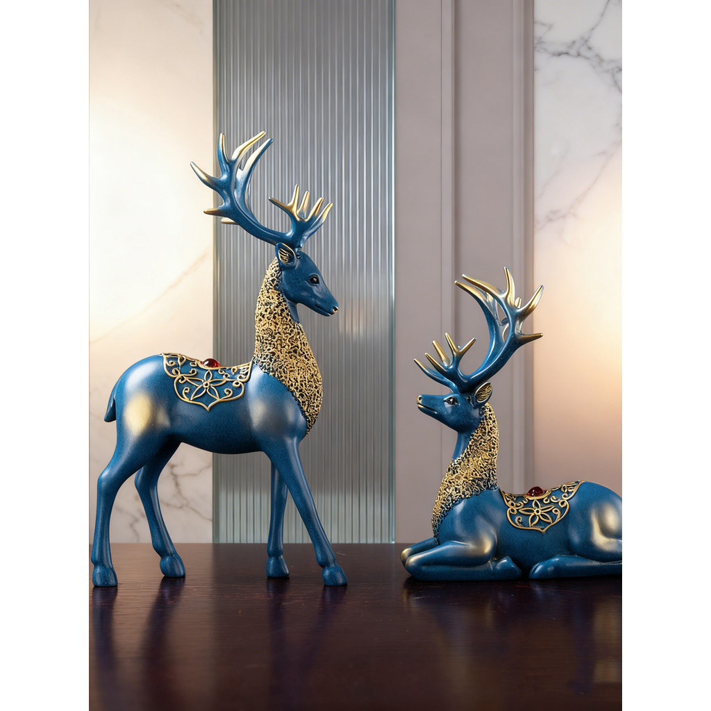 Decoração de cervos criativa casa decoração interior sala estar armário vinho mesa café TV gabinete exibição decoração d