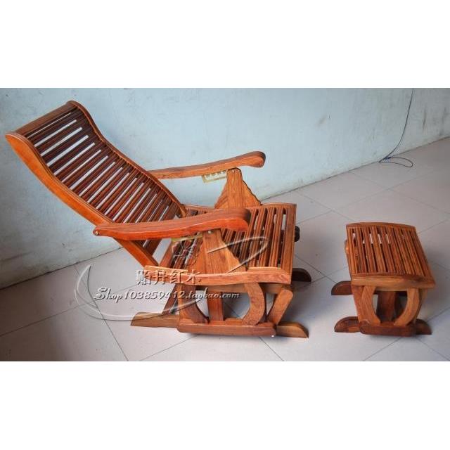 Cadeira de balanço de jacarandá birmanês, conjunto de duas peças, cadeira reclinável, lazer, cadeira de balanço antiga, 
