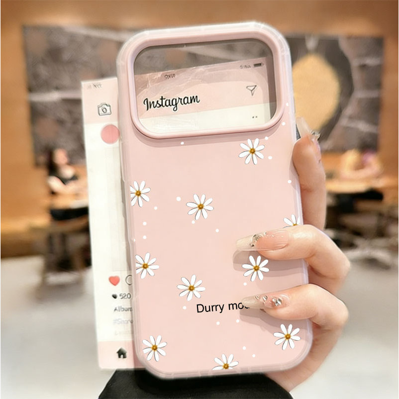 Capa Mínima De Gelatina De Crisântemo Branco Para Samsung A56 A36 A17 A07 A26 A06 A16 A35 A54 A05S A05 A15 A14 Fosca