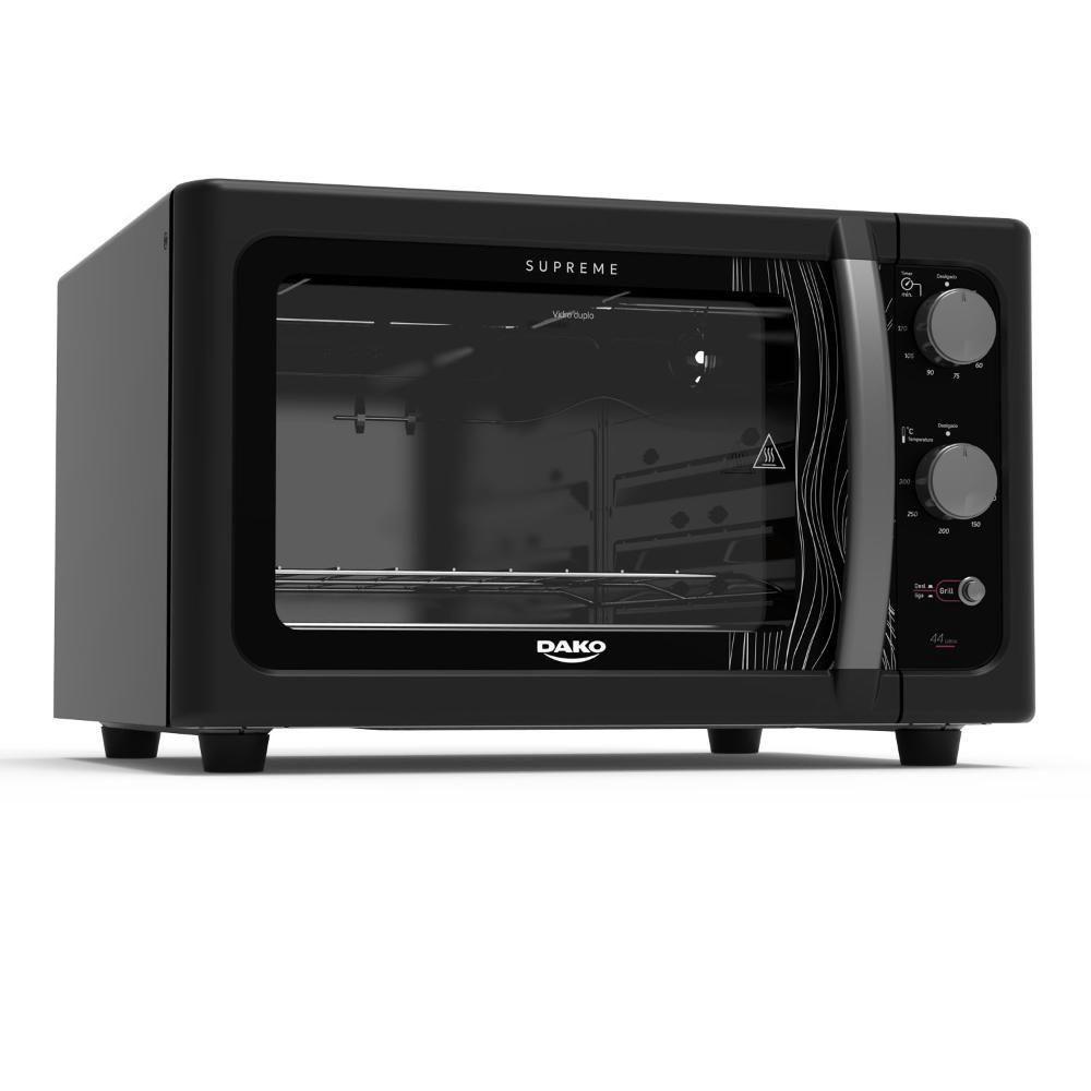 Forno de Bancada Elétrico Dako Supreme Preto 44 litros com Grill Dourador - Preto 127v