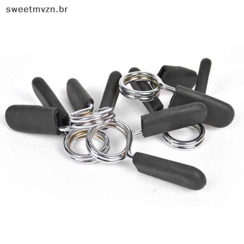 sweetmvzn Barbell Braçadeira Primavera Colar Clipes Ginásio Peso Haltere Lo Kit BR