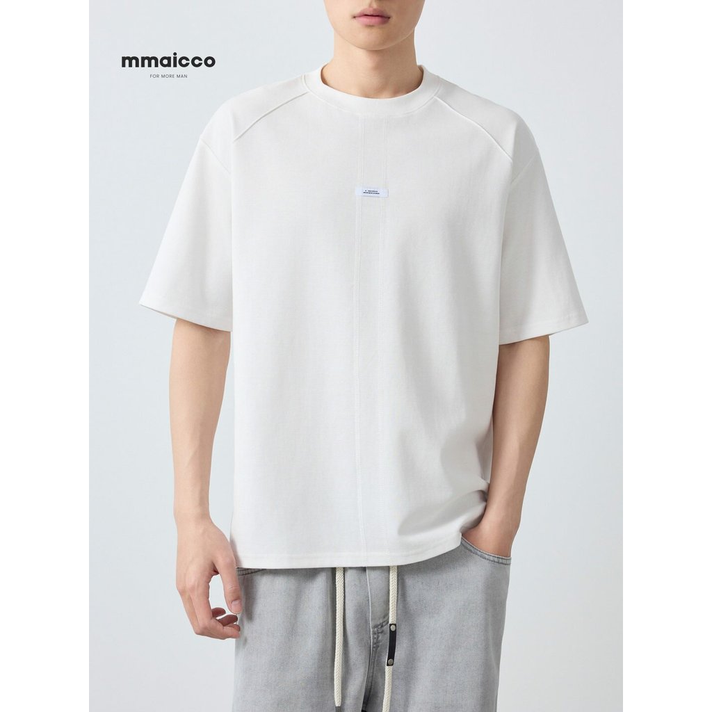 Momaike roupas masculinas Gaozhi Commuter 210g manga Raglan camiseta masculina 2026 verão novo estilo Waffle masculino c