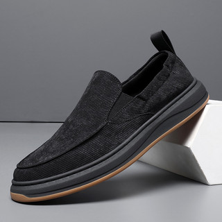 Sapatos de pano masculinos primavera outono novo estilo preto sapatos masculinos confortáveis respirável resto All-Match