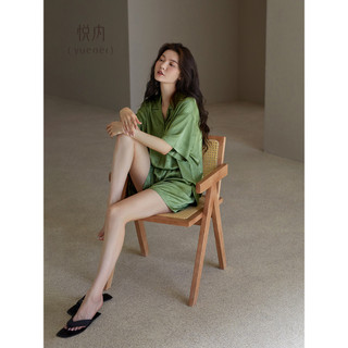 Yue pijama interno feminino verão seda gelo Shorts de manga curta Loungewear estilo verão seda estilo fino simulação sed