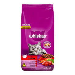 Whiskas Ração Carne Gatos Adultos 2.7kg