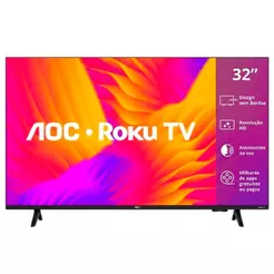 Smart TV 32 Polegadas AOC Roku TV DLED - Série 5155