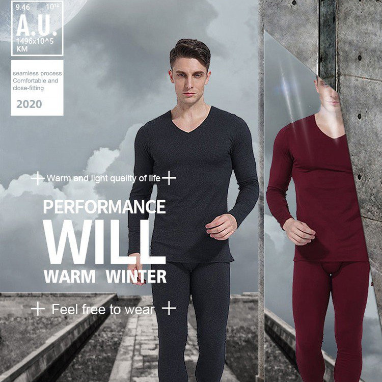 [Sem Costura] Men's Thermal Underwear Set Conjunto de Roupa Térmica/Roupas Masculinas/Roupa Aconchegante
