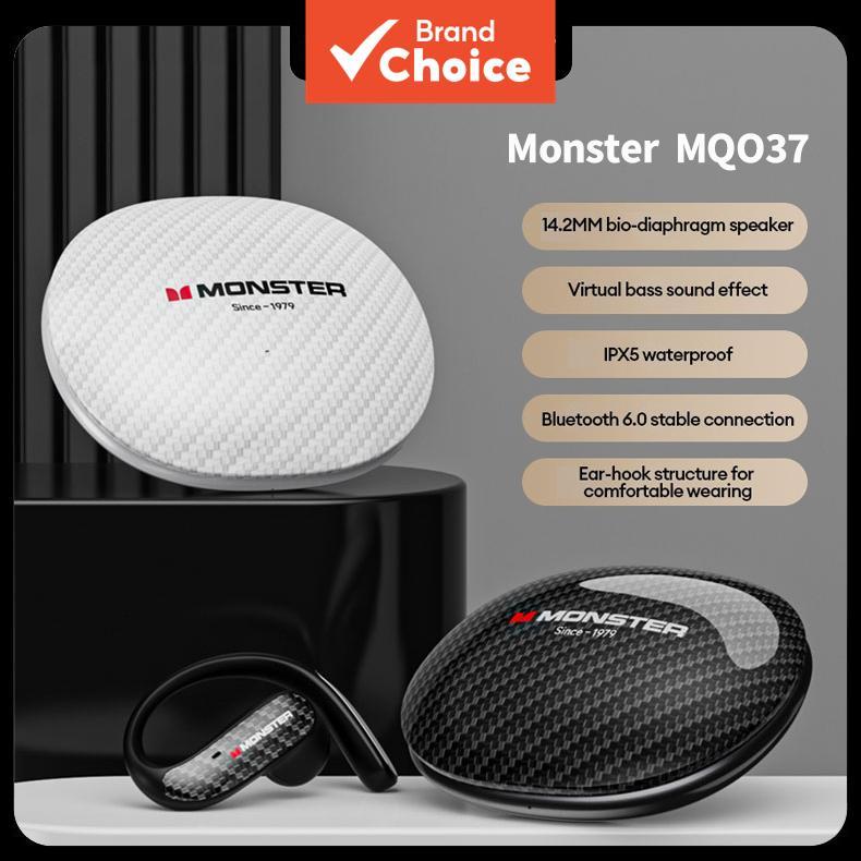 MONSTER MQO37 Fones De Ouvido Sem Fio Bluetooth Intra-Auriculares Com Cancelamento De Ruído HiFi Estéreo HD Chamada IPX5