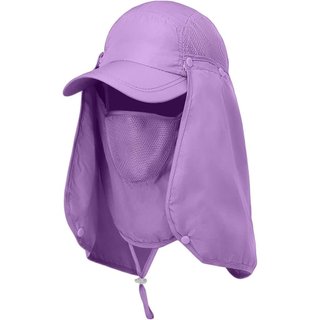 Boné de Pesca para Homens e Mulheres, Proteção UV, Boné de Beisebol Leve, Aba de Pescoço e Protetor Facial Removíveis, À