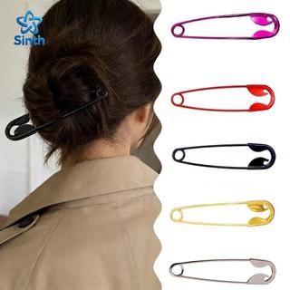 Sinth Grande Pino De Segurança Metal Grampo De Cabelo Criativo Garra Barrette Para Mulheres Thi Seguro Segurar Trabalho 