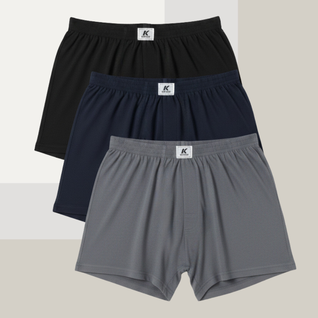 3 Samba Canção Cuecas Com Abertura Frontal Shorts Calção Moda P ao GG e Plus Size Malha Fria Algodão