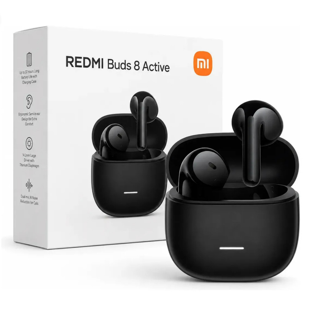 Fone TWS Redmi Buds 8 Active Original Bluetooth 5.4 Cancelamento de Ruído