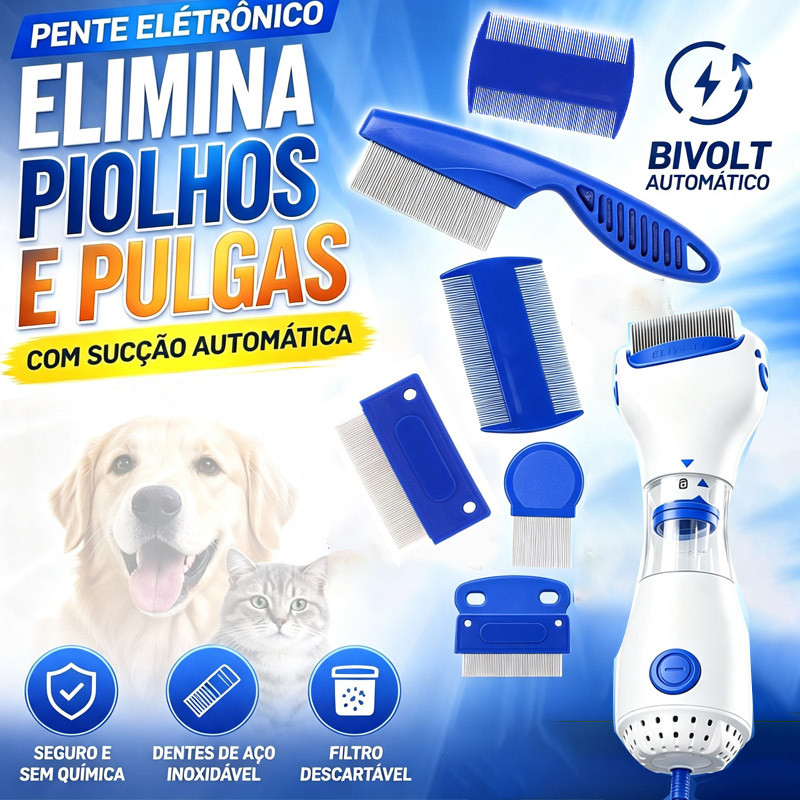 Conjunto De 6 Peças De Pente Para Piolhos De Animais De Estimação  Portátil Cabeça De Dente Fino De Cabelo
