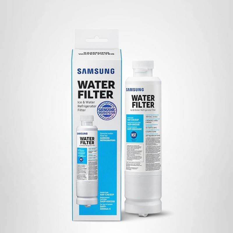 Filtro de água original Samsung para geladeira, com filtragem de carvão ativado,