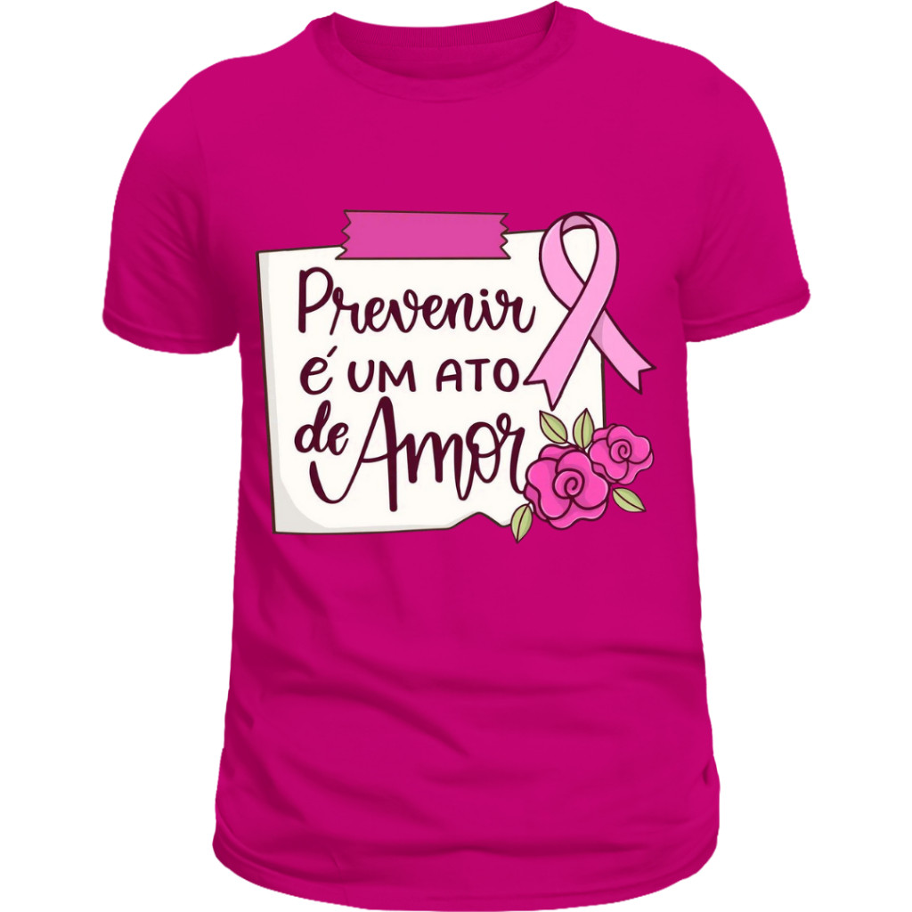Camiseta Camisa Outubro rosa Previnir Amor Blusa 100% Algodão Envio Imediato