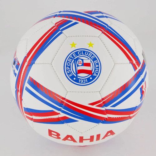 Bola Futebol Campo Sportcom Bahia Branca Pvc Tamanho 5 Branco