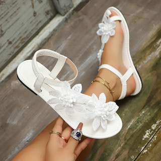 Sandálias planas femininas 2026 novo estilo estilo estilo romano sapatos de praia confortáveis sandálias combinadas