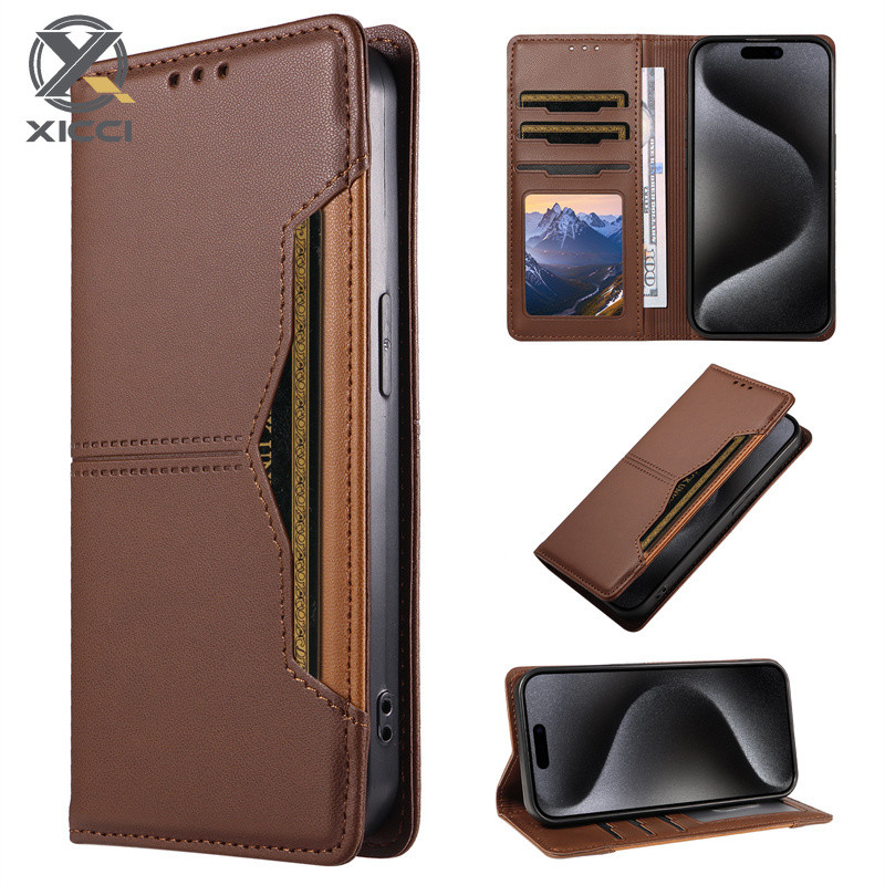 XICCI Carteira De Couro Magnético Capa De Telefone Para Samsung A73 A53 A33 A23 A13 A52 A32 A22 A12 Negócios Flip Slot C