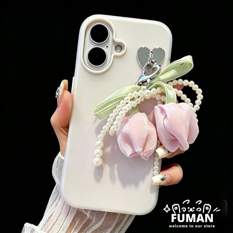 Doce 3D Pearl Tulip 2 Em 1 Capa De Telefone Para Samsung Galaxy A17 A33 A32 A31 A30S A30 A26 A25 A24 A23 A22 A21S A20S A