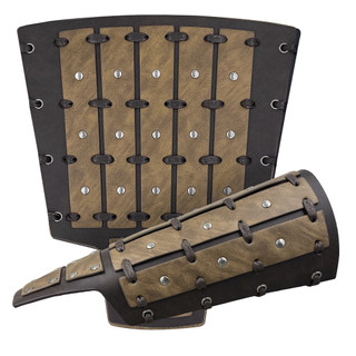 Medieval Viking corda braçadeiras armadura de couro cavaleiro COSPLAY antigo retalhos Retro Samurai mongol