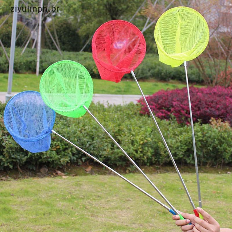 ziyulinph Extensível Crianças Telescópica Borboleta Net Brinquedo Captura Insetos Inseto Peixe Presente BR