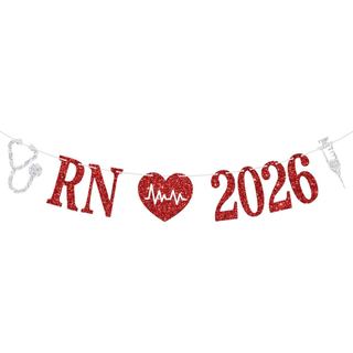 Parabéns RN Banner, Bandeirola Futuro Enfermeiro/LPN/BSN, Parabéns Enfermeiro/Médico, Decorações para Festa de Formatura