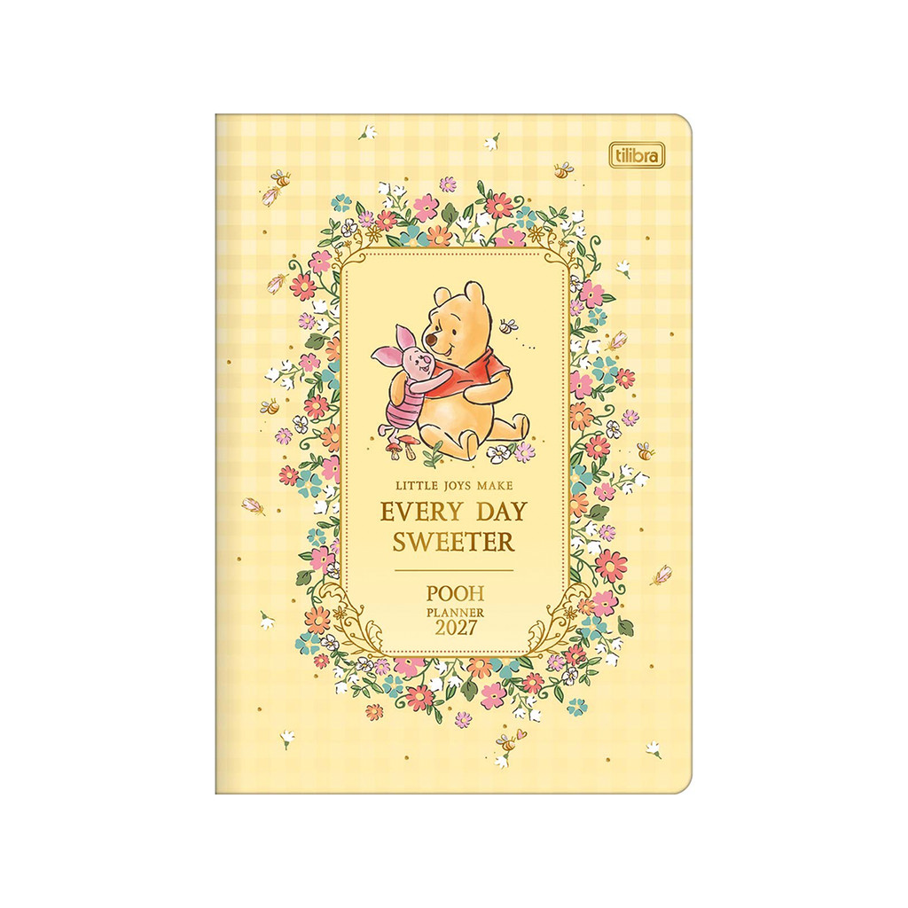 Planner Grampeado Pooh M7 2027 Tilibra 20 Folhas
