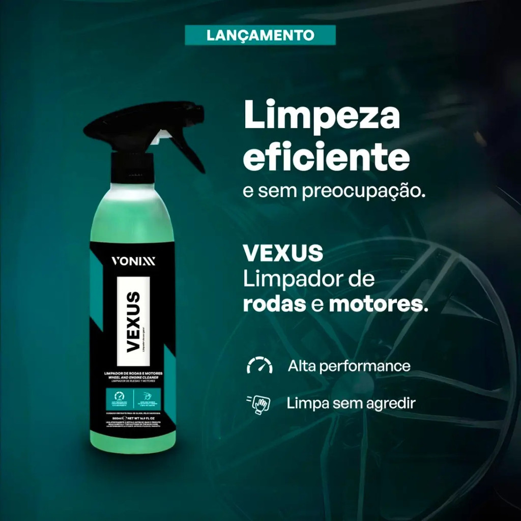 Vexus Vonixx Limpador Limpa Rodas Motor Pneu Pretinho Delet — imagem 2 de 2