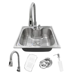 Cuba Cozinha Gourmet Aço Inox e Torneira Extensível Inox