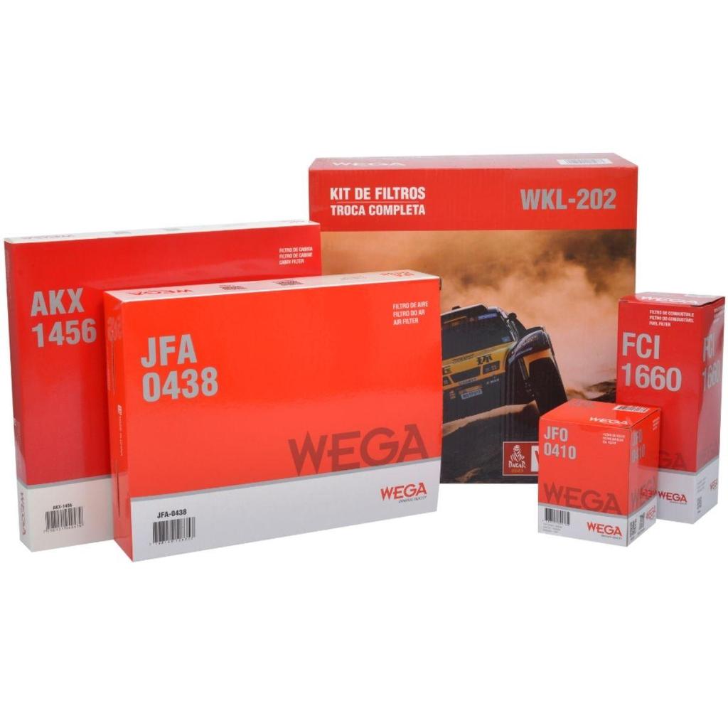 Kit Filtros Wega Honda Civic 1.8 2012 A 2017 e 2.0 2013 A 2016