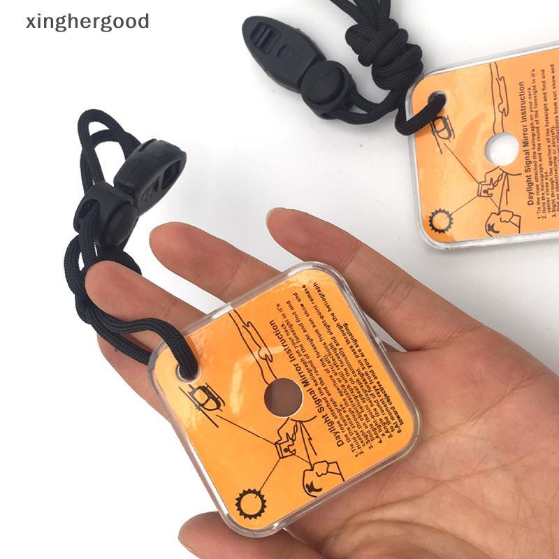 Xinghergood Prático Espelho De Sinal Reflexivo De Sobrevivência De Emergência Ao Ar Livre Aventura XHG