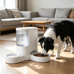 Newpet Kit cerâmica Bebedouro Comedouro Automatico Premium Cachorro Gato Prático 3L Bebedouro 4L Automático