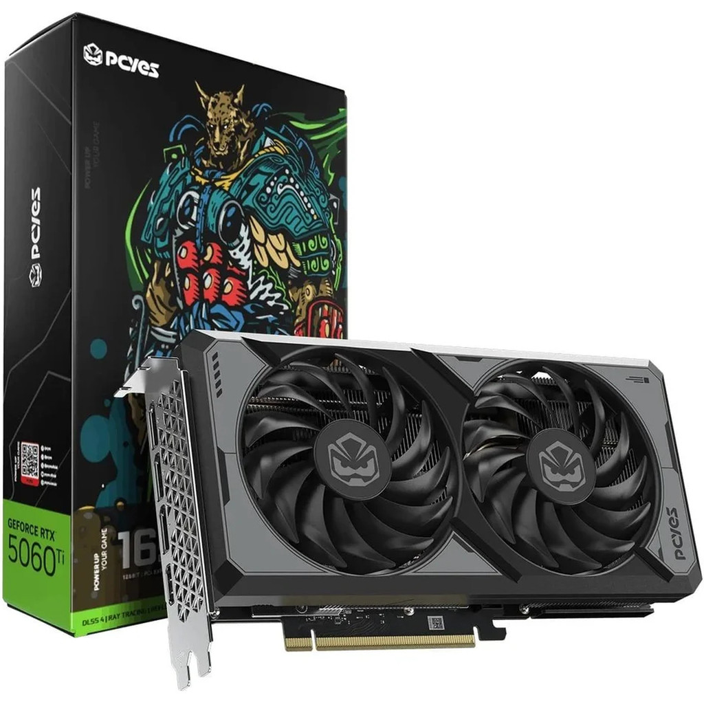 Placa de Vídeo PCYES GeForce RTX 5060 Ti, 16GB, GDDR7, 128-bit, PVRTX5060TIB2F16