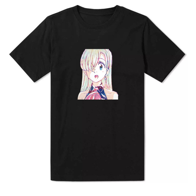 Camiseta Infantil de Manga Curta com Estampa Gráfica da Elizabeth Liones em 2D, Gola Redonda, para Passeios Diários ao A