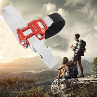 Corda de escalada ascendente de pé em liga de alumínio com espinhos de aço inoxidável antiderrapante Loop de fivela