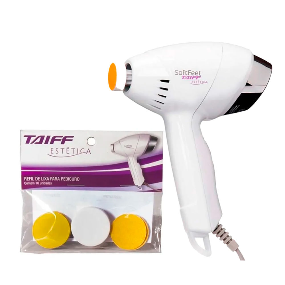 Kit Pedicuro Taiff Soft Feet Bivolt Profissional E Lixa Para Pedicuro Soft Feet