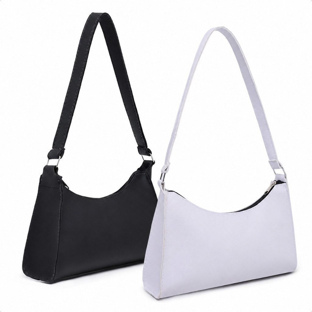 Kit 2 Bolsa Baguete de Ombro Pequena Lisa de qualidade MS/Envio Imediato
