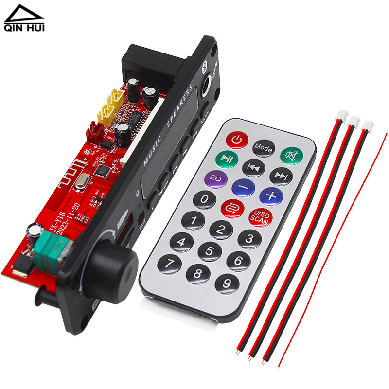 Fever FLAC/MP3 Bluetooth 5.0 Decodificador DC12V Placa Amplificadora de Potência 2*25W Suporte 6.5 Microfone Gravação de