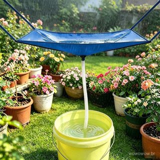 Coletor de Água da Chuva para Jardim, Capa para Coifa, Coletor de Água da Chuva 2 em 1 com Mangueira, Capas de Limpeza p
