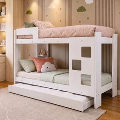 Treliche 100% MDF com Prateleira Vegas Branco Branco