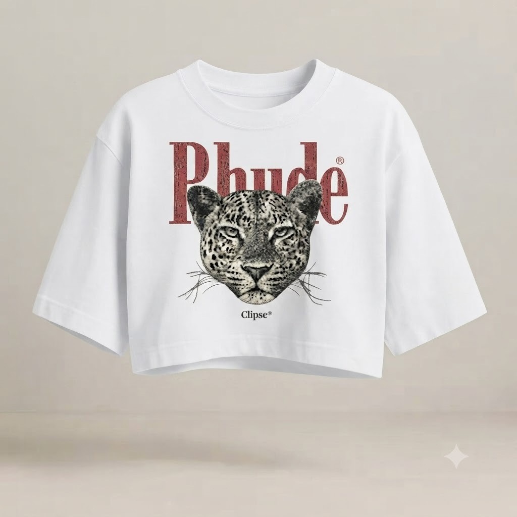 Cropped Oversized Feminino Estampado Streetwear Casual 100% Algodão Confortável