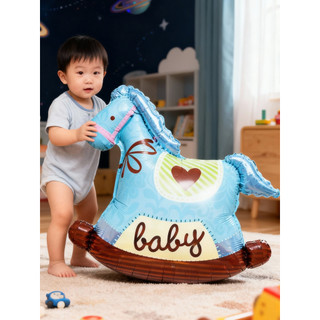 Pônei balão Trojan Pegasus unicórnio balão bebê aniversário banquete balão decoração cena cem dias banquete