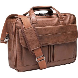 seyfocnia Maleta Masculina De Viagem De Negócios De Couro Artesanal Bolsa Mensageiro Para Laptop
