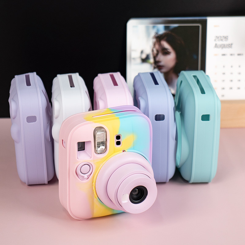 Adequado para Fuji Polaroid mini 13 câmera saco mini 13 Silicone capa protetora mini13 caso de armazenamento Crossbody