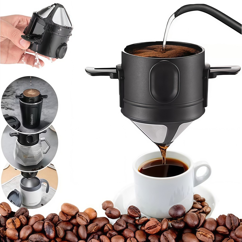 Mini Filtro Reutilizável para Café e Chá em Aço Inox, Sustentável e Econômico, Dispensa Papel.